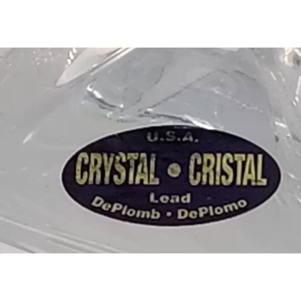 DePlomb 2 Lead Crystal Clear Candle Stick Taper Flower Tulip‎ 8